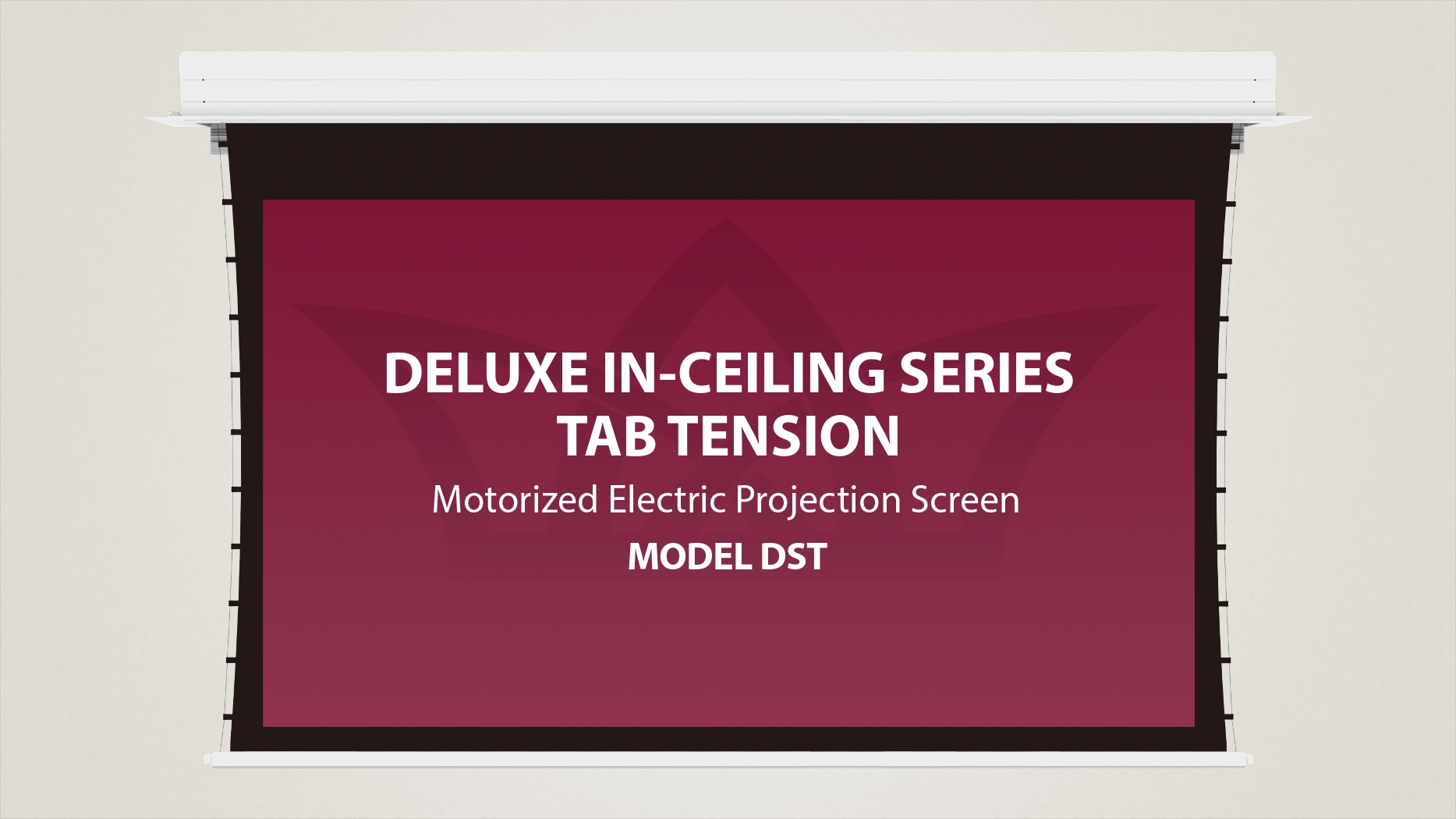 Deluxe In-Ceiling Tab Tension Electric Motorized Deluxe In-Ceiling Tab Tension Electric Motorized